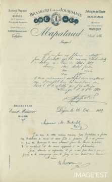 Certificats des Brasseries de la Jourdanie (Limoges) et E. Messner (Dijon)